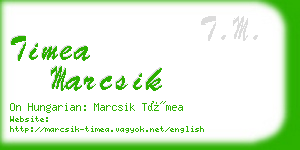 timea marcsik business card